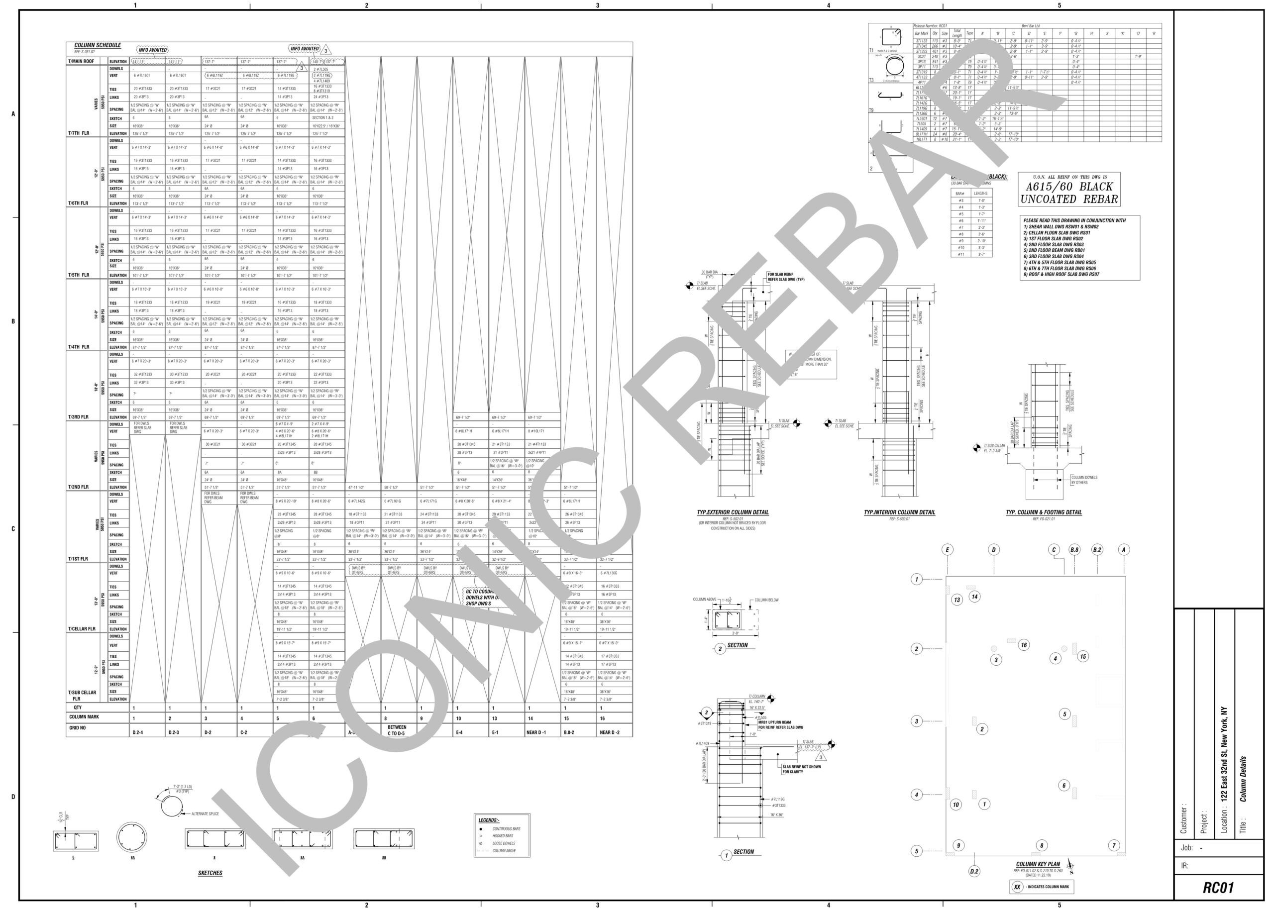 2D Rebar Drawing Service