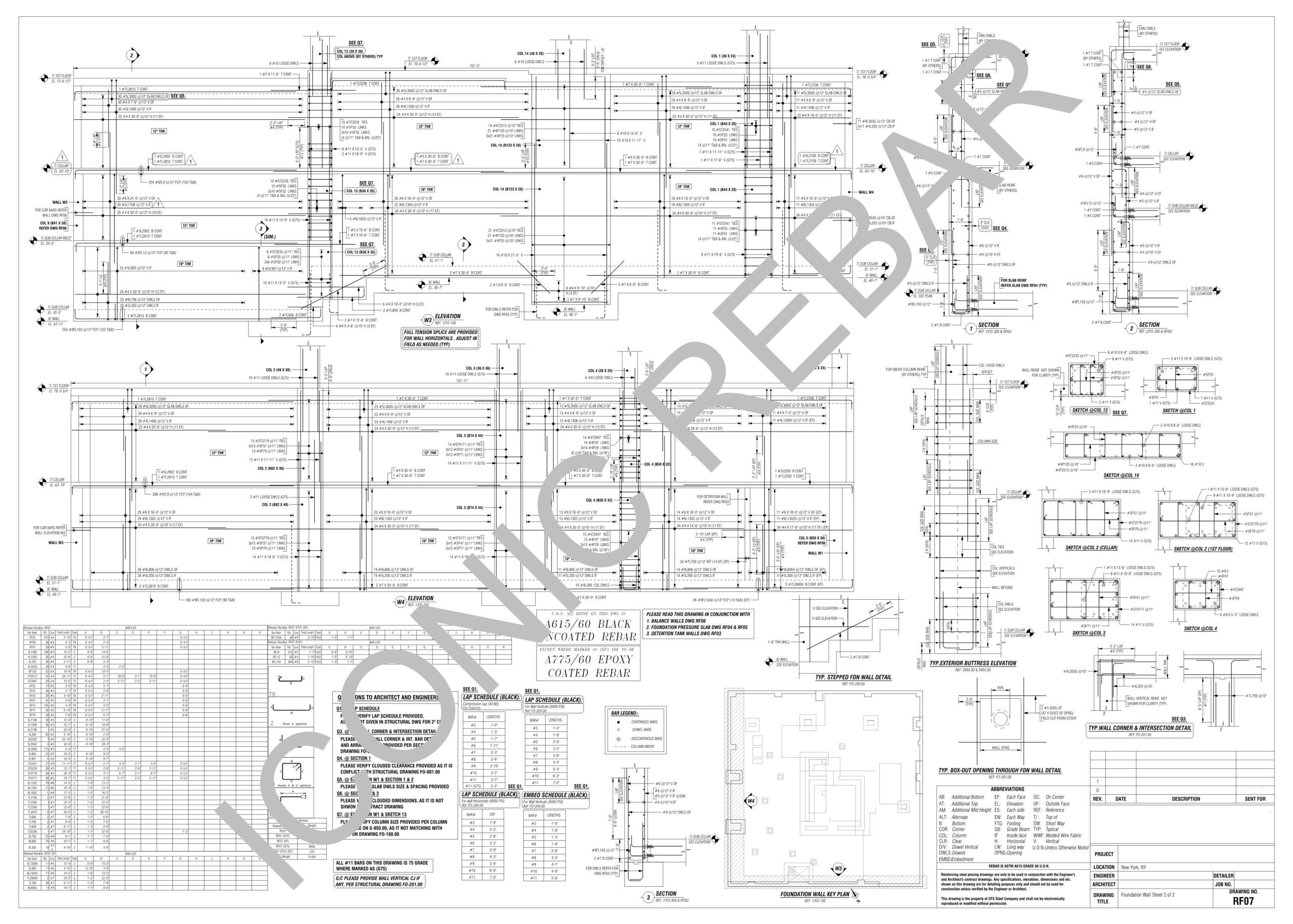 2D Rebar Modeling Service